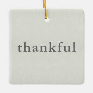 Thankful Our First Home Ceramic Ornament