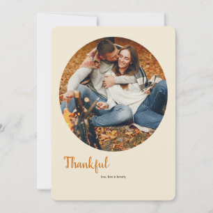 Thankful Oval Photo Card