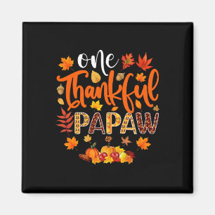 Thankful Papaw Fun Fall Autumn Thanksgiving  Magnet