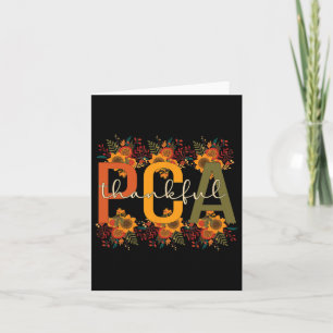 Thankful Pca Thanksgiving Patient Care Istant Card
