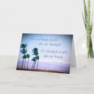  Thankful People Tropical Hawaii Palm Trees Photo  Thank You Card