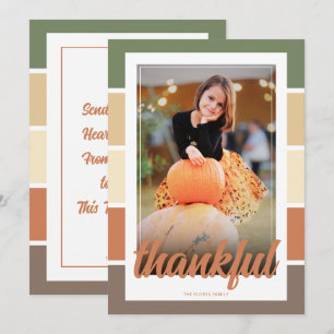 Thankful Photo Thanksgiving Card or Invitation