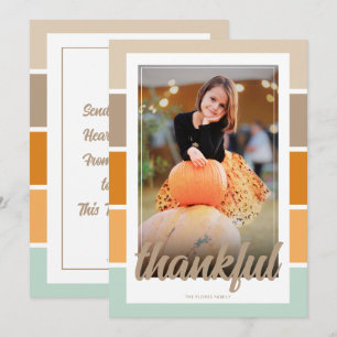 Thankful Photo Thanksgiving Greeting Invitation