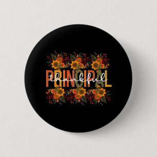 Thankful Principal Thanksgiving School Principal 1 2 Inch Round Button