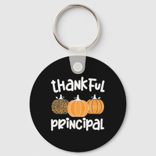 Thankful Principal Thanksgiving School Principal Keychain