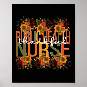 Thankful Public Health Nurse Thanksgiving Poster