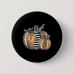 Thankful Pumpkin Happy Thanksgiving Day 2024 2 Inch Round Button