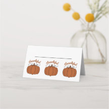 Thankful Pumpkin Placecard