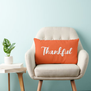Thankful Reversible Autumn Throw Pillow