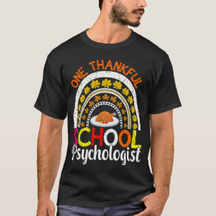 Thankful School Psychologist Rainbow Psychology Gr T-Shirt