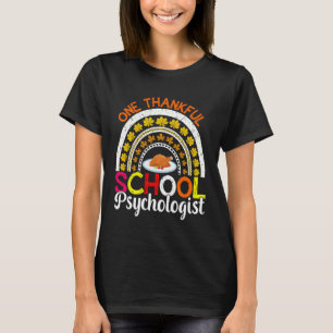 Thankful School Psychologist Rainbow Psychology Gr T-Shirt