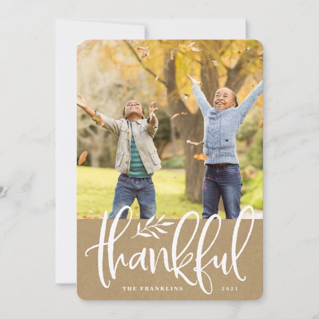 Thankful Season | Thanksgiving Photo Card (Front)