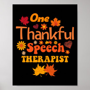 Thankful speech therapist fall thanksgiving for wo poster