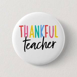 thankful teacher 2 inch round button