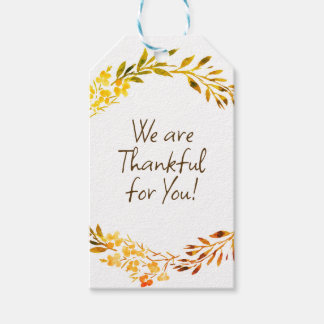 Thankful Thanksgiving/Autumn Gift Tags - Custom