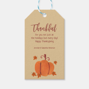 Thankful   Thanksgiving Hostess Gift Wine Tags