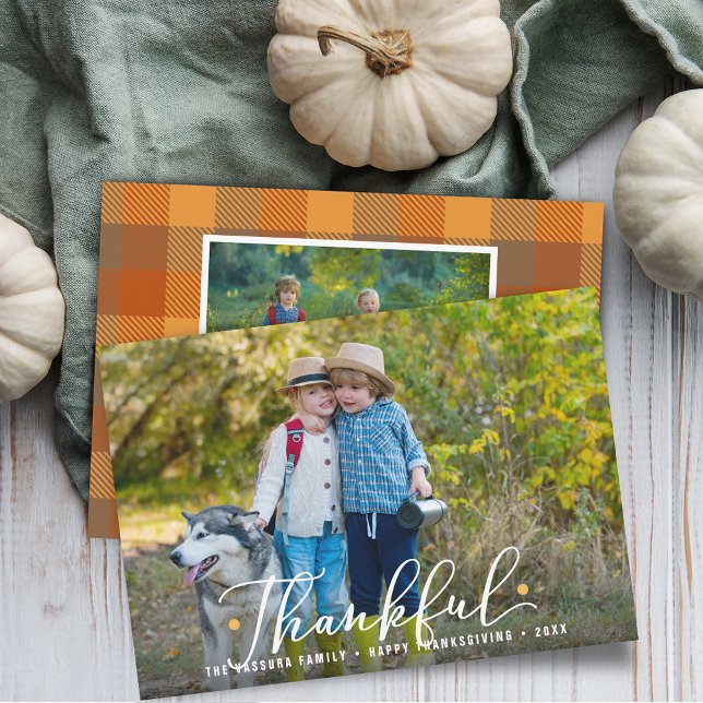 Thankful Thanksgiving Photos Holiday Card (Thankful Thanksgiving Photos Holiday Card)