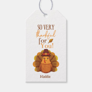 Thankful - Thanksgiving Turkey Tags