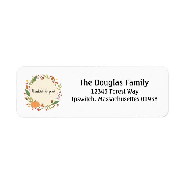 Thankful Thanksgiving Wreath (Front)