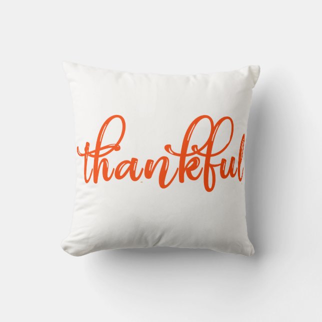 Thankful Throw Pillow (Front)
