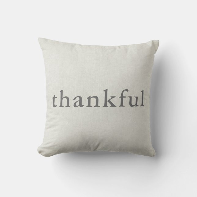 Thankful Throw Pillow (Front)