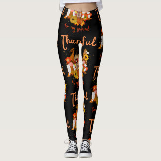 Thankful to my gnomies Thanksgiving Leggings