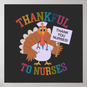 Thankful to Nurses Celebrating Our Heroes  Poster