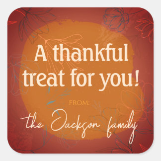 Thankful Treat Sticker -Autumn Warmth