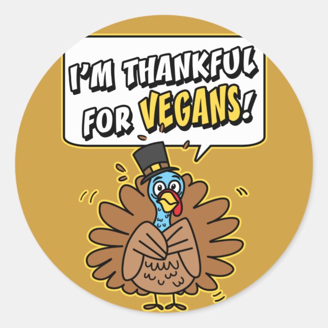 Thankful Turkey sticker (Front)