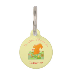 Thankful Vibes Squirrel Thunder_Cove Pet Tag