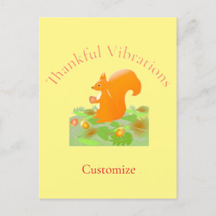 Thankful Vibes Squirrel Thunder_Cove Postcard