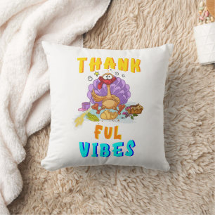 Thankful Vibes Throw Pillow