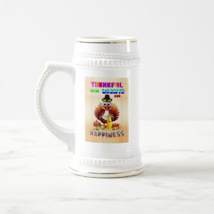 Thankful With Warmth And Happiness Beer Stein
