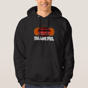 Thankfull Thanksgiving Pumpkin Flannel Hoodie