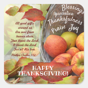 Thankfulness for God's gifts Square Sticker