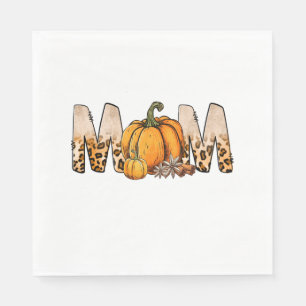 Thankgiving Mom Pumpkin Leopart Napkin