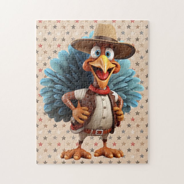 Thankgiving Western Turkey Puzzle (Vertical)