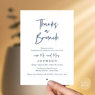 Thanks a Brunch, Post modern wedding celebration Invitation