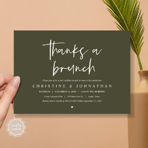 Thanks a brunch, post wedding celebration invitati invitation