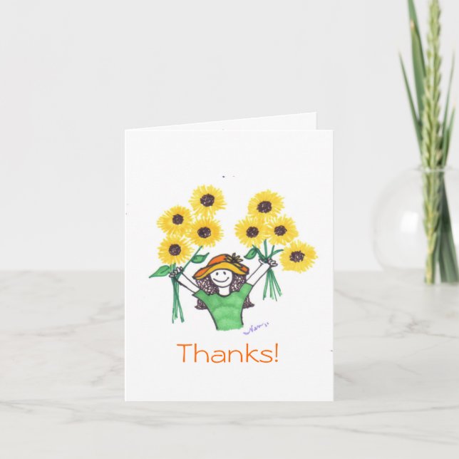 Thanks A Bunch! Thank You Card (Front)