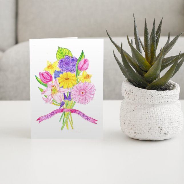 Thanks a Bunch Thank You Card (Creator Uploaded)