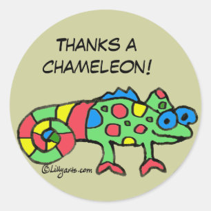 Thanks a Chameleon Personalized Stickers