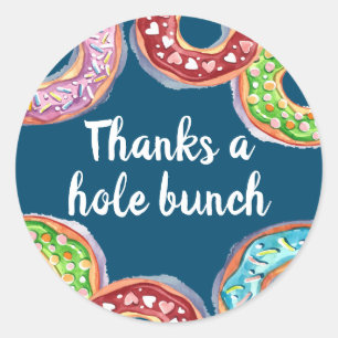 Thanks a hole bunch doughnut classic round sticker