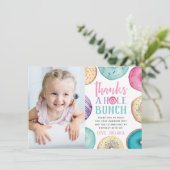 Thanks A Hole Bunch | Personalized Doughnut Photo Thank You Card (Standing Front)