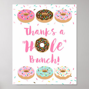 Thanks a Hole Bunch Pink Doughnut Sprinkle Sign