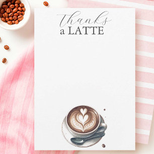 Thanks A Latte Coffee Lover Notecards