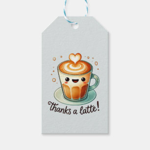 Thanks a Latte pun Gift Tags