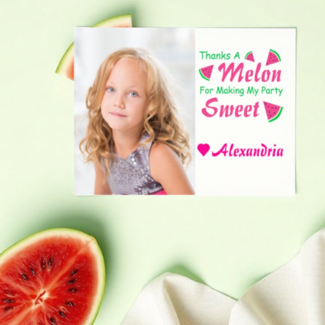 Thanks A Melon Watermelon Thank You Card (Creator Uploaded)
