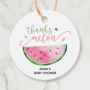 Thanks a Melon Watermelon Thank you Favour Tags