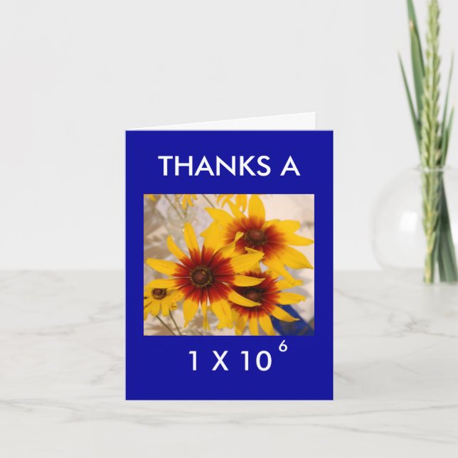 THANKS A MILLION - thank-you card (Front)